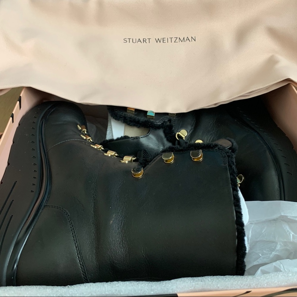 Stuart Weitzman the Oceane black leather boot 7.5